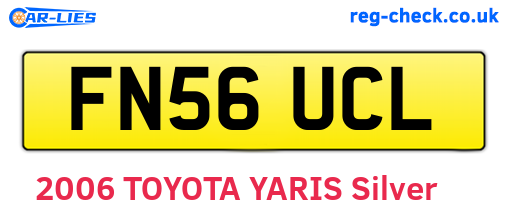 FN56UCL are the vehicle registration plates.