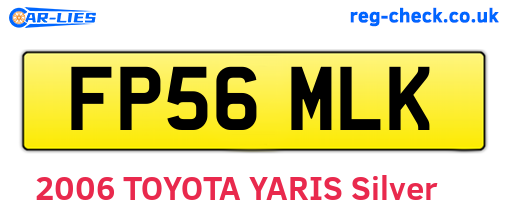 FP56MLK are the vehicle registration plates.