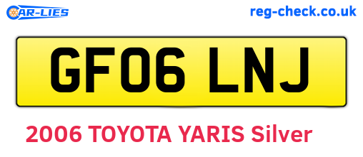 GF06LNJ are the vehicle registration plates.