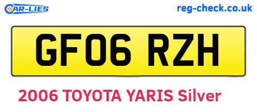 GF06RZH are the vehicle registration plates.
