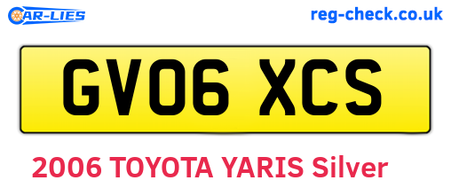 GV06XCS are the vehicle registration plates.
