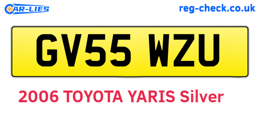 GV55WZU are the vehicle registration plates.
