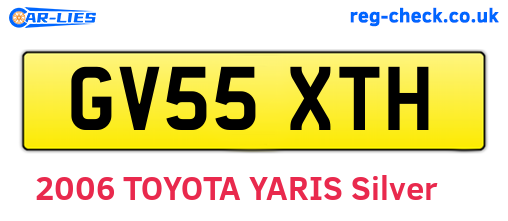 GV55XTH are the vehicle registration plates.