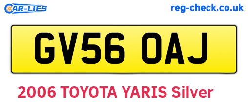 GV56OAJ are the vehicle registration plates.