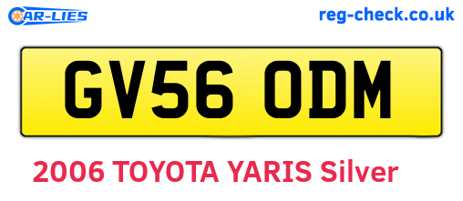 GV56ODM are the vehicle registration plates.