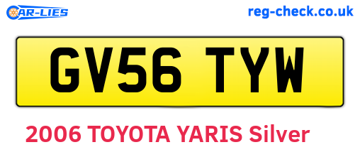 GV56TYW are the vehicle registration plates.