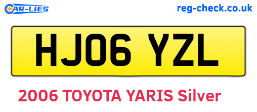 HJ06YZL are the vehicle registration plates.