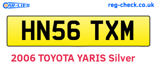 HN56TXM are the vehicle registration plates.
