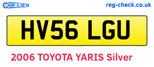 HV56LGU are the vehicle registration plates.