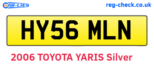 HY56MLN are the vehicle registration plates.