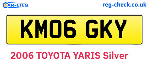 KM06GKY are the vehicle registration plates.