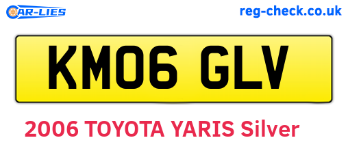 KM06GLV are the vehicle registration plates.