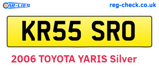KR55SRO are the vehicle registration plates.