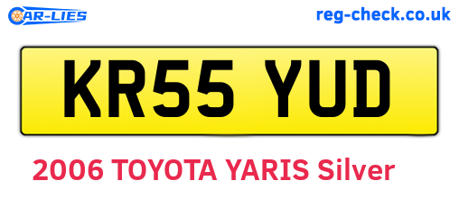 KR55YUD are the vehicle registration plates.