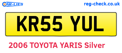 KR55YUL are the vehicle registration plates.