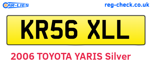 KR56XLL are the vehicle registration plates.