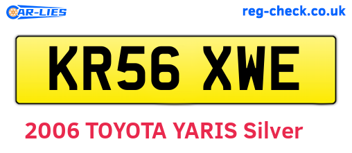 KR56XWE are the vehicle registration plates.