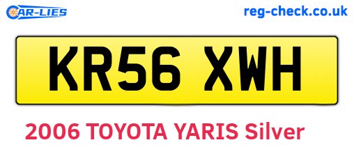 KR56XWH are the vehicle registration plates.