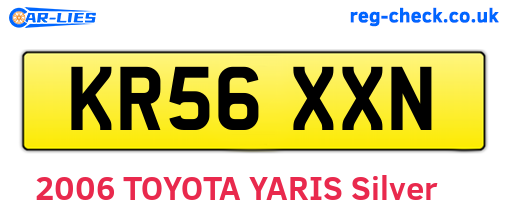KR56XXN are the vehicle registration plates.