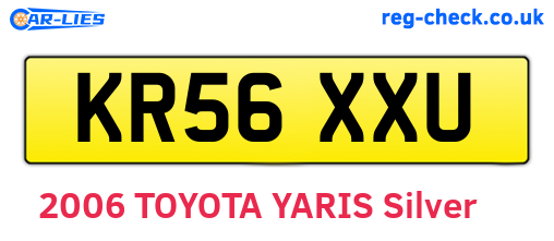 KR56XXU are the vehicle registration plates.