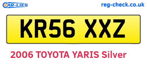 KR56XXZ are the vehicle registration plates.