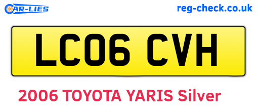 LC06CVH are the vehicle registration plates.