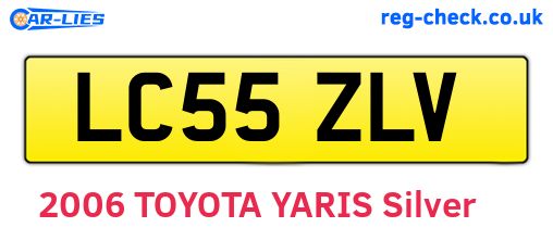 LC55ZLV are the vehicle registration plates.