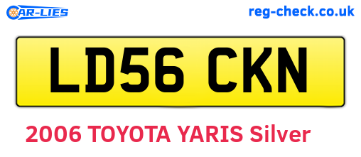LD56CKN are the vehicle registration plates.