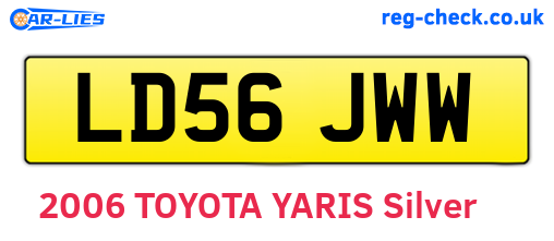 LD56JWW are the vehicle registration plates.