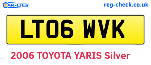 LT06WVK are the vehicle registration plates.