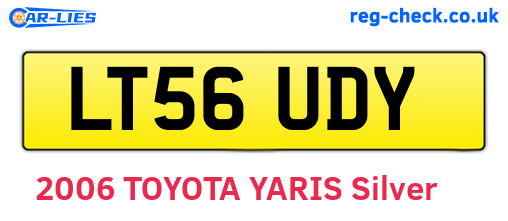 LT56UDY are the vehicle registration plates.