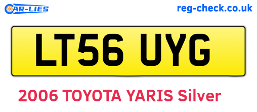LT56UYG are the vehicle registration plates.