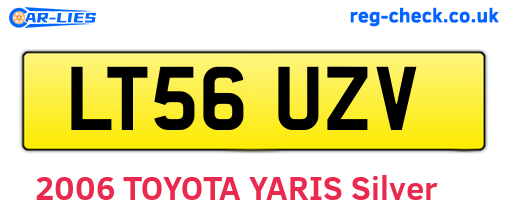 LT56UZV are the vehicle registration plates.