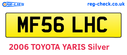 MF56LHC are the vehicle registration plates.
