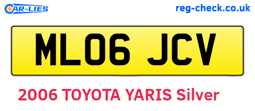 ML06JCV are the vehicle registration plates.