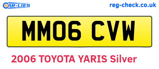 MM06CVW are the vehicle registration plates.