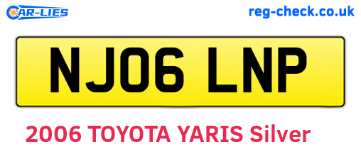 NJ06LNP are the vehicle registration plates.