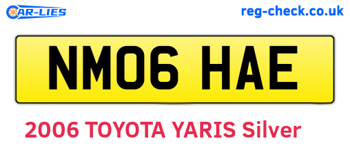 NM06HAE are the vehicle registration plates.