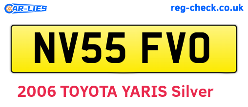 NV55FVO are the vehicle registration plates.