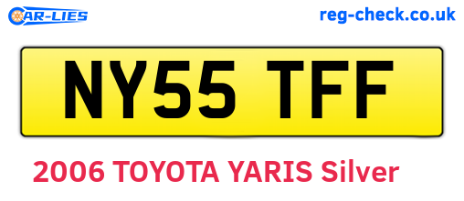 NY55TFF are the vehicle registration plates.