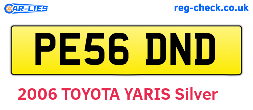 PE56DND are the vehicle registration plates.