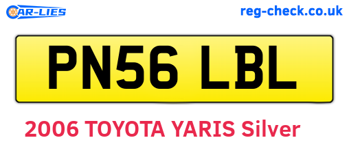PN56LBL are the vehicle registration plates.