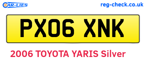 PX06XNK are the vehicle registration plates.