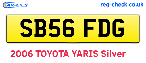 SB56FDG are the vehicle registration plates.