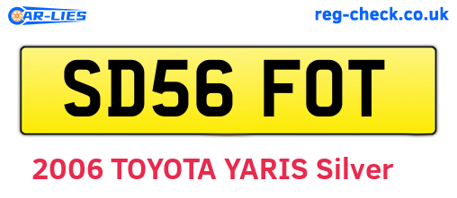 SD56FOT are the vehicle registration plates.