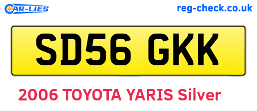 SD56GKK are the vehicle registration plates.