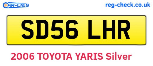 SD56LHR are the vehicle registration plates.