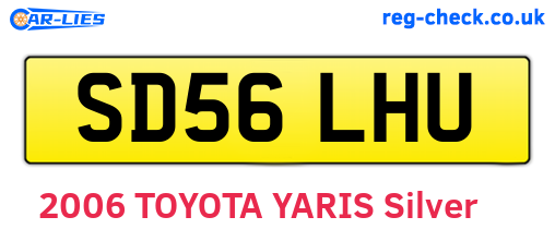 SD56LHU are the vehicle registration plates.