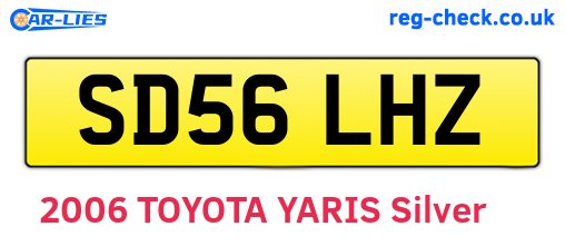 SD56LHZ are the vehicle registration plates.