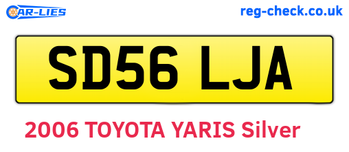 SD56LJA are the vehicle registration plates.